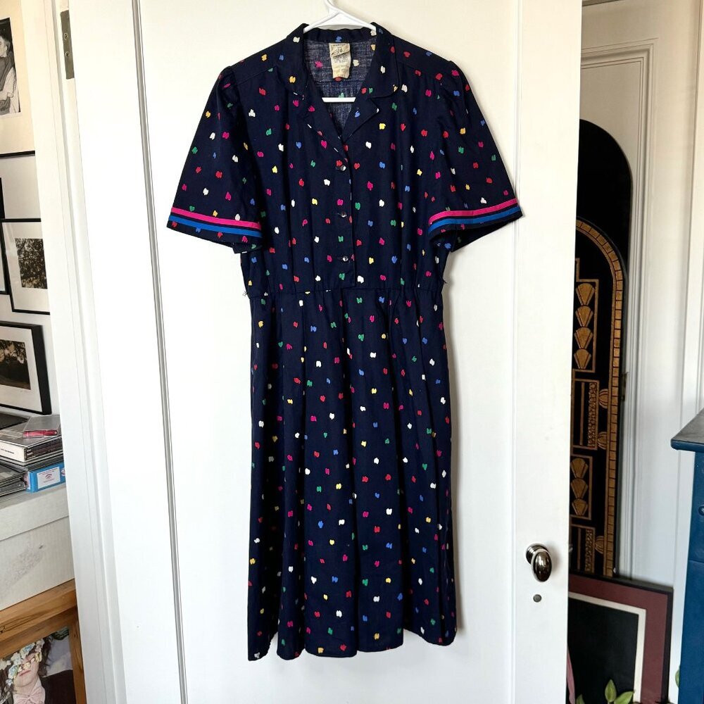 Vintage Blue Cotton Sundress sz Small